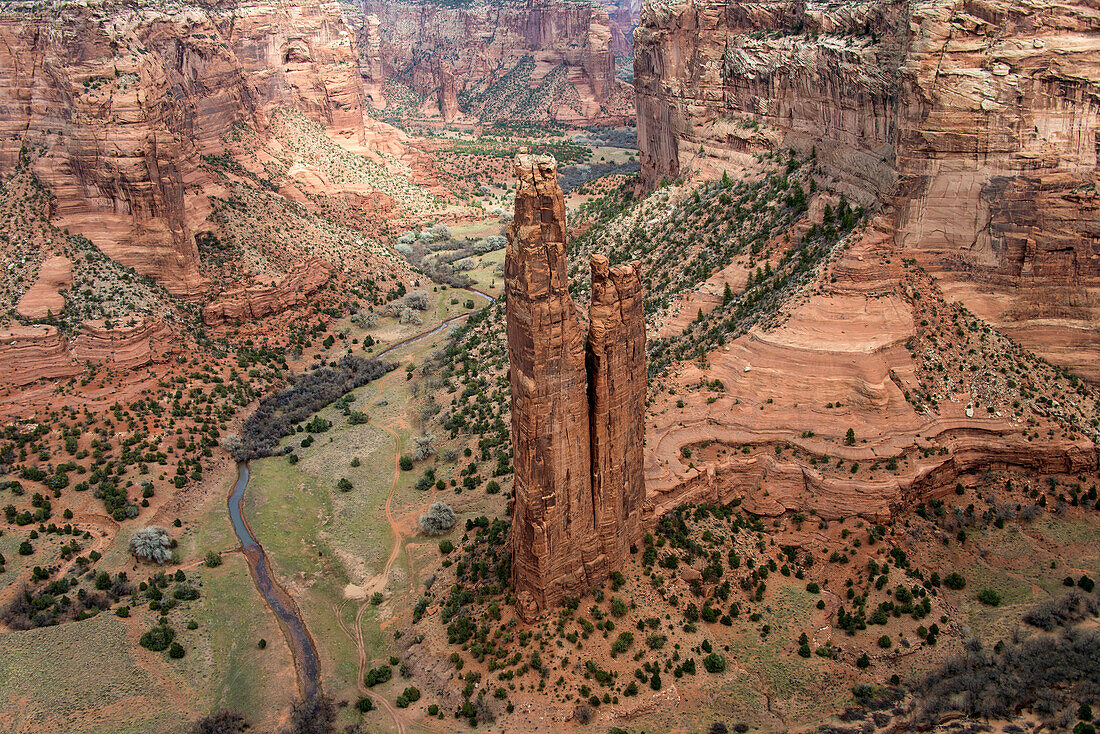 'Spider rock, Canyon de Chelly National Monument; Arizona, United States of America'