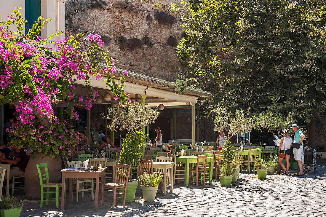 'Restaurant patio; Chania, Crete, Greece'