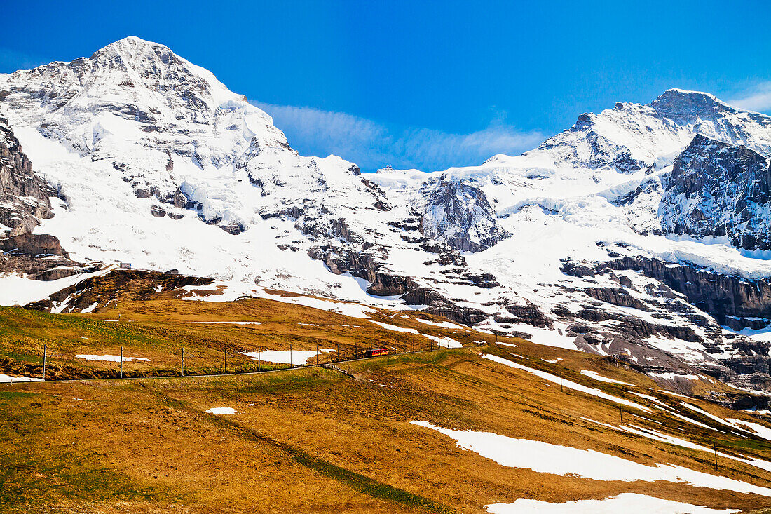 'Train from Kleine Scheidegg to Jungfraujoch; Bernese Oberland, Switzerland'