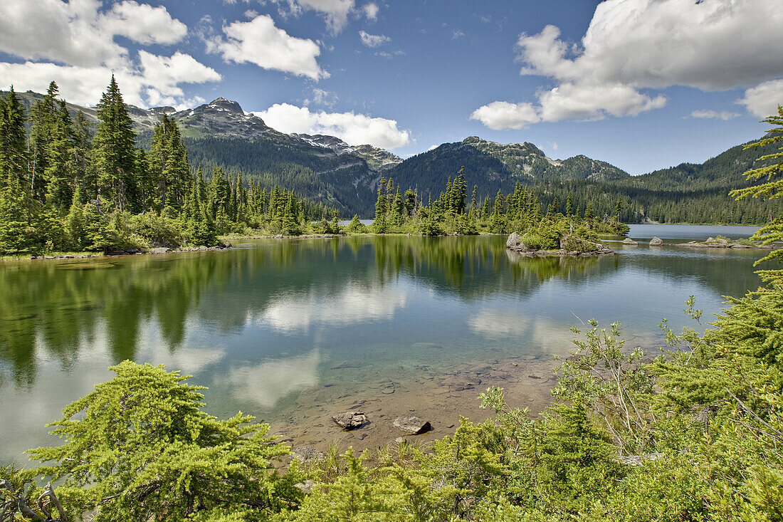 'Callaghan Lake Provincial Park in the Callaghan Valley near Whistler; British Columbia, Canada'