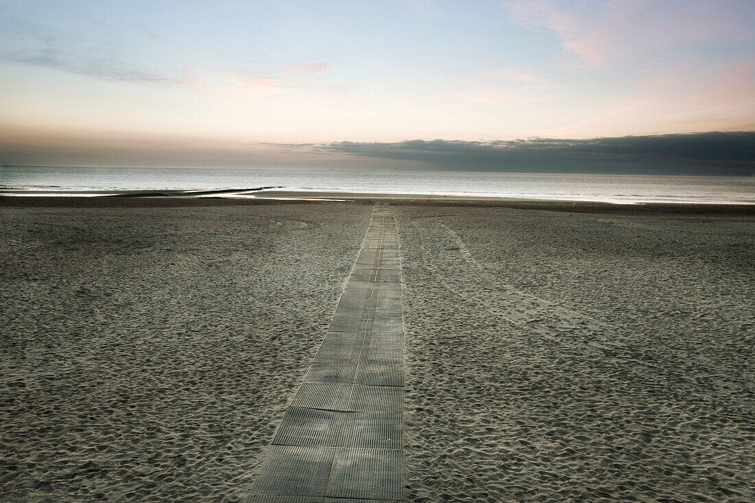 A Walkway On The Beach, North Sea, Belgium