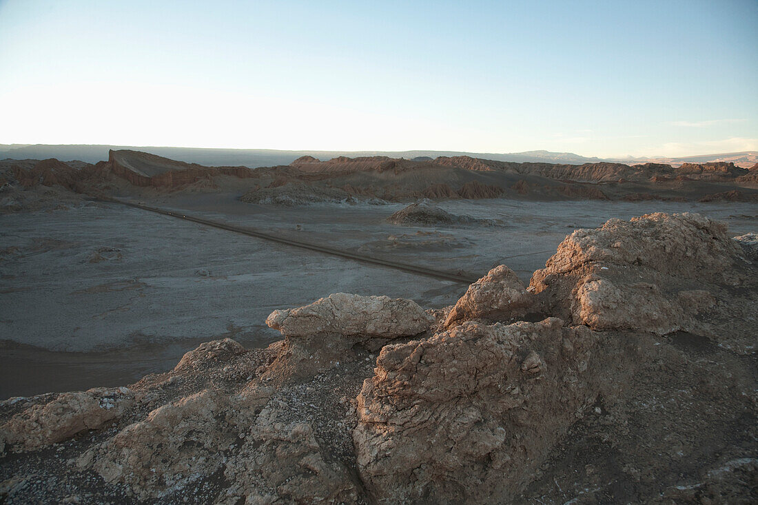 Sandstone Formations Of The Valle De La Luna (Moon Valley) In The Late Afternoon, San Pedro De Atacama, Antofagasta Region, Chile