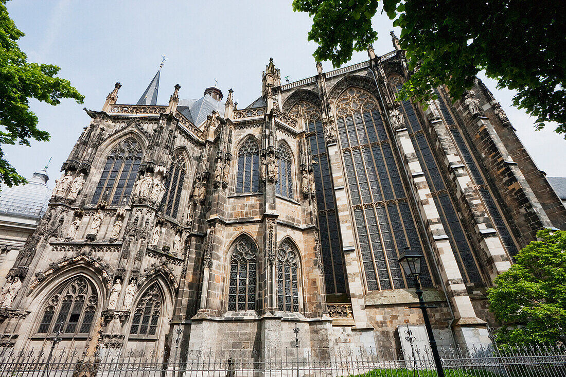 View Of The Gothic (1414) East End Of Aachen Cathedral (Kaiserdom) From The Southeast, Aachen, Germany