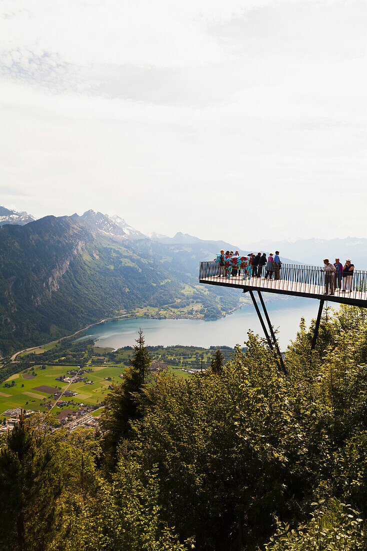 Viewing platform at Harder Kulm, Interlaken, Bernese Oberland, Switzerland