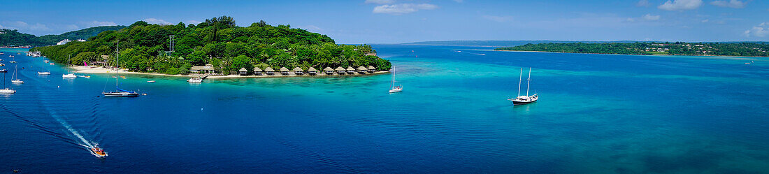 Iririki Island resort viewed from Port Vila, Efate Island, Vanuatu