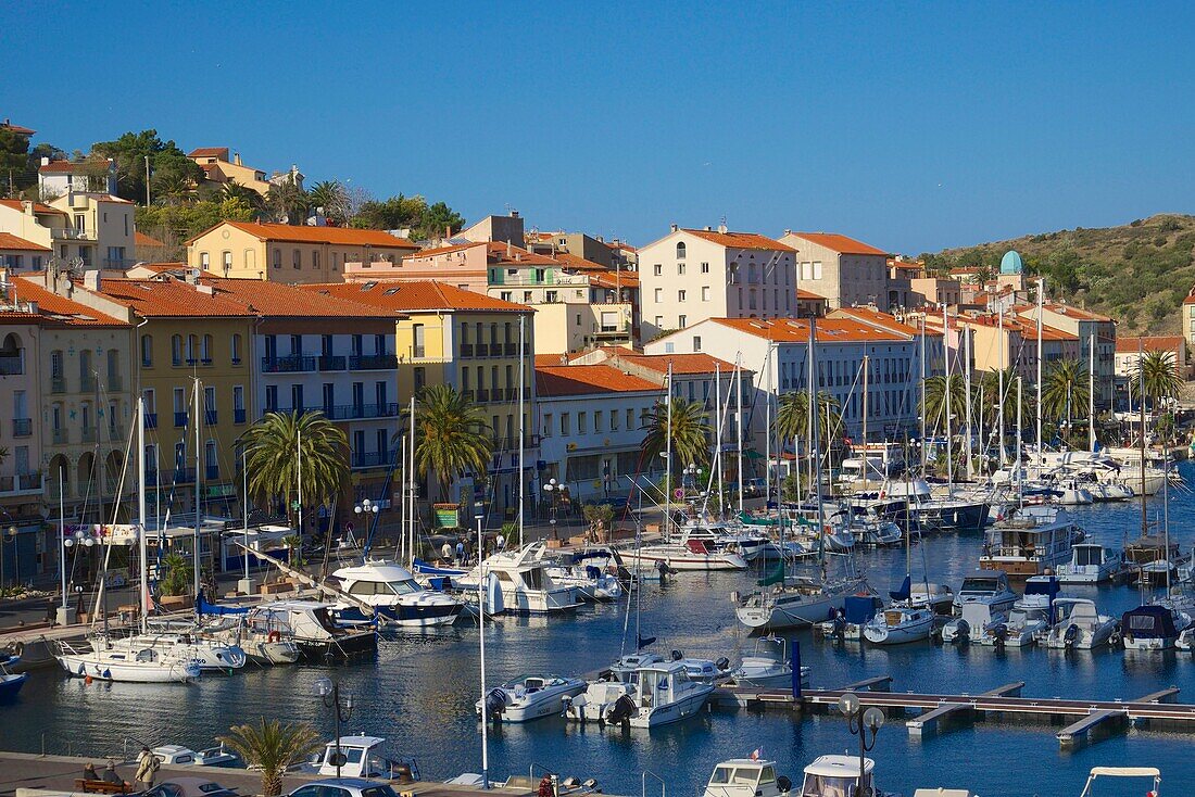 Europe, France, Languedoc Roussillon, Pyrenees Orientales, Port Vendres harbor plaissance