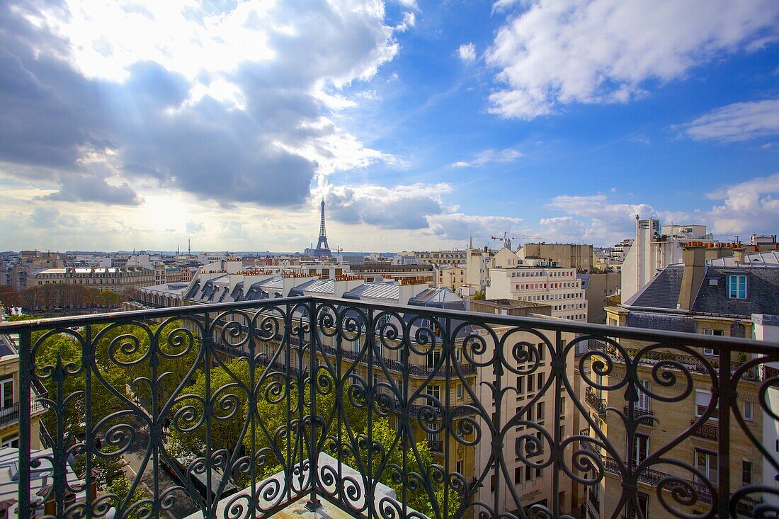 France,Paris view from a balcony