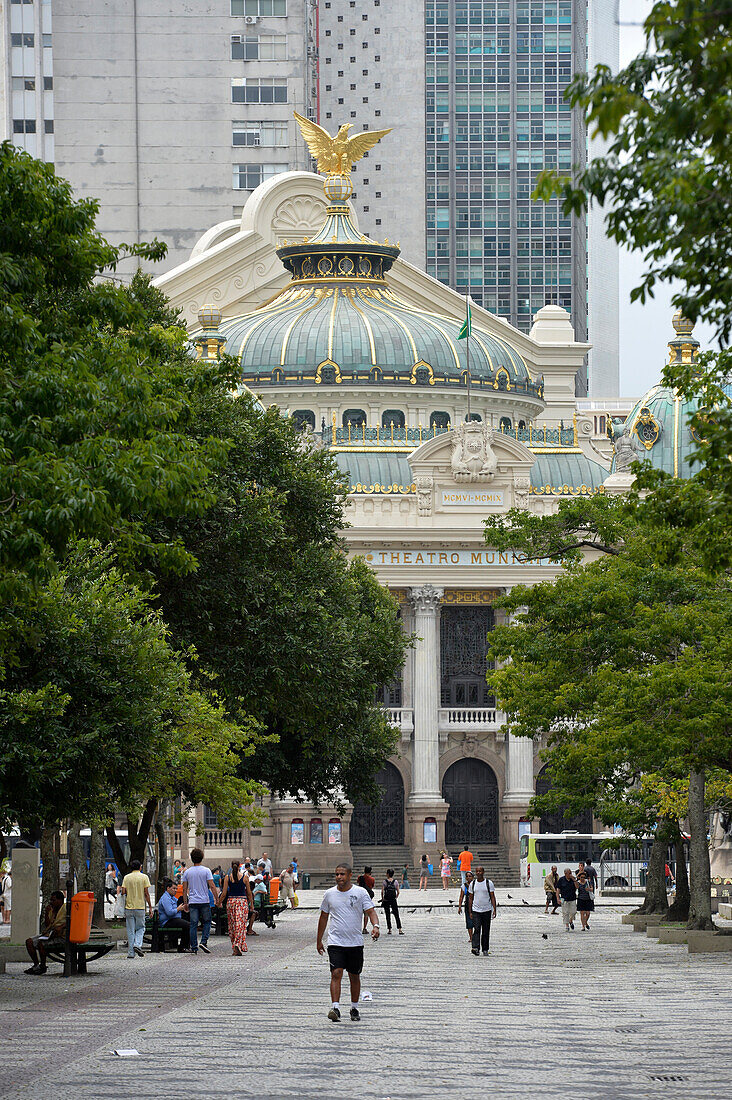 Municipal theatre in downtown  Rio de Janeiro,Brazil,South America