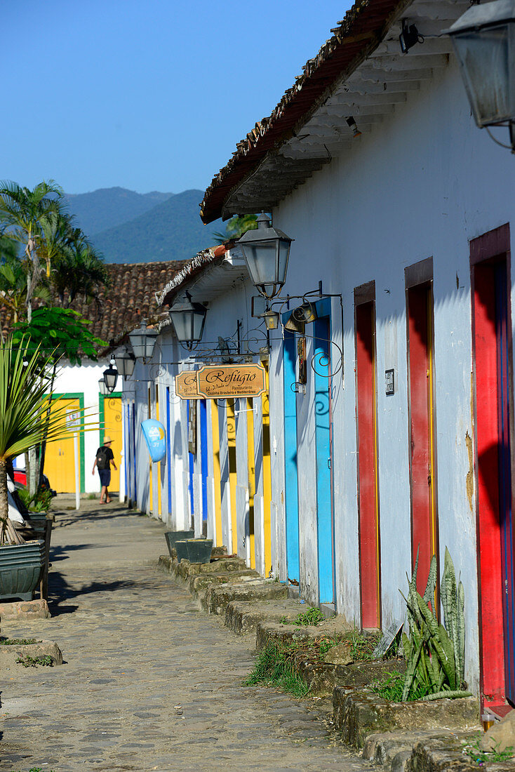 a street in Paraty, State of  Rio de Janeiro, Brazil, South America