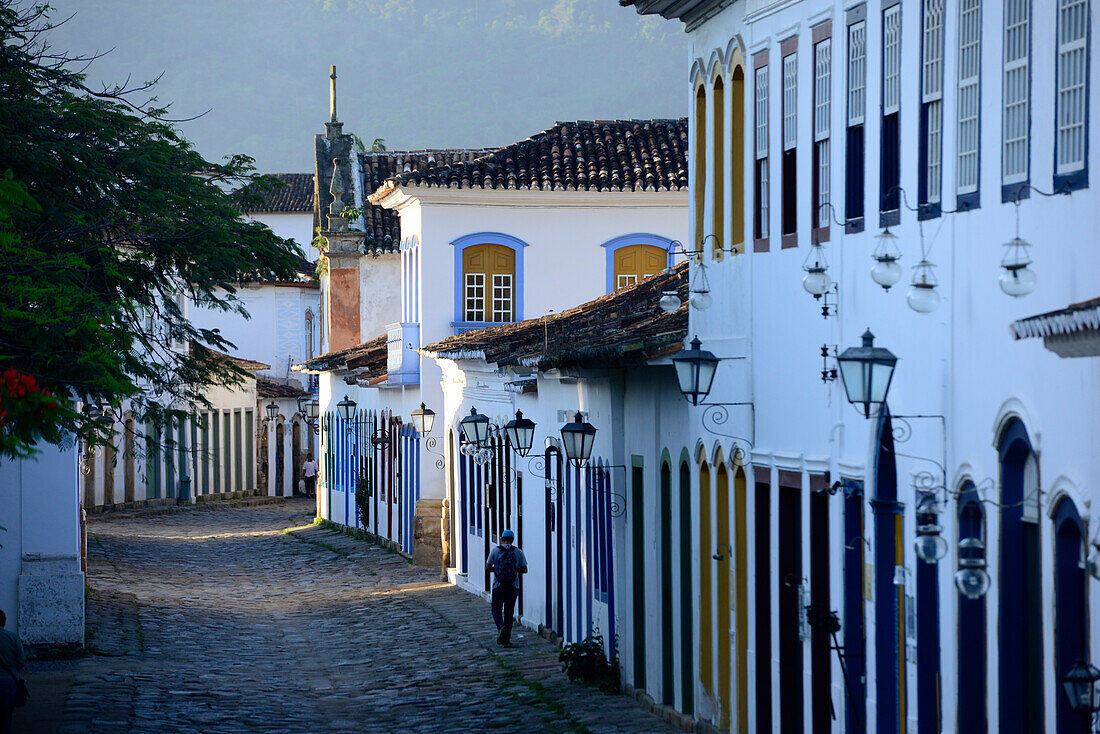 a street in Paraty, State of  Rio de Janeiro, Brazil, South America