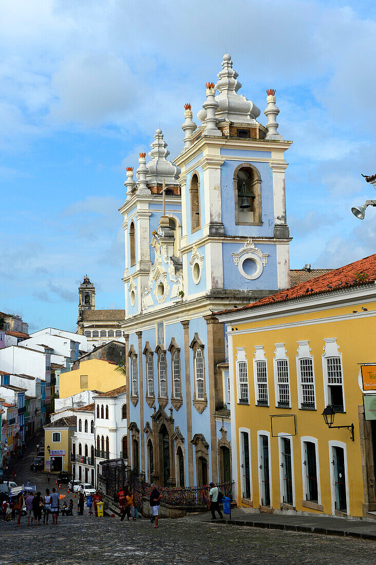 Pelourinho, the historical center of  Salvador da Bahia, the city of the Holy Saviour of the Bay of all Saints on the northeast coast of Brazil , South America
