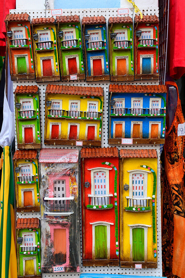 miniature houses in a shop of Salvador da Bahia, the city of the Holy Saviour of the Bay of all Saints on the northeast coast of Brazil , South America