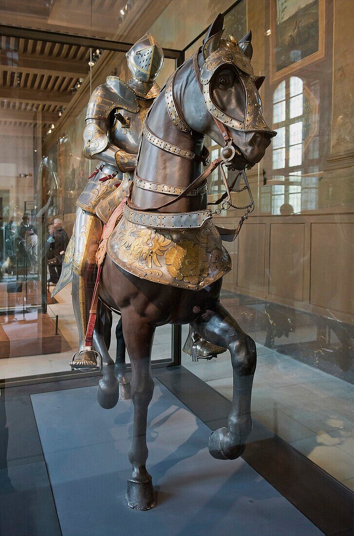 France, Paris 7th district, Invalides, Museum of the army, Royal room, Armor of François 1st
