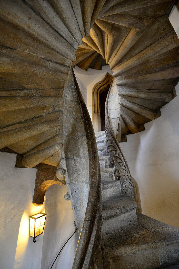 Gotisches Treppenhaus in der Burg, Graz, Steiermark, Österreich