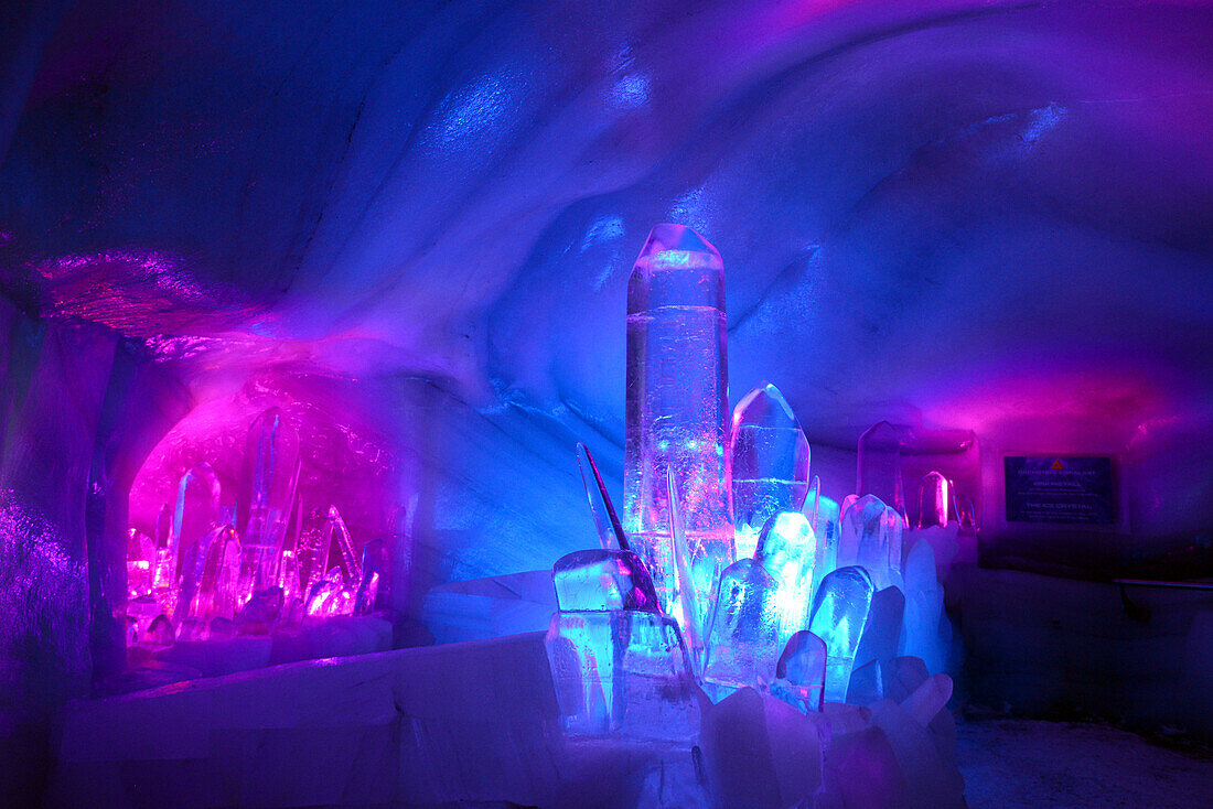 Icegrotto at the Dachstein top station, Ramsau over Schladming, Styria, Austria