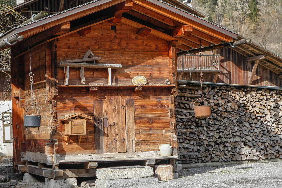steres of wood for fireplaces and wood-burning stoves, samoens, next to a chalet home, haute savoie (74), france