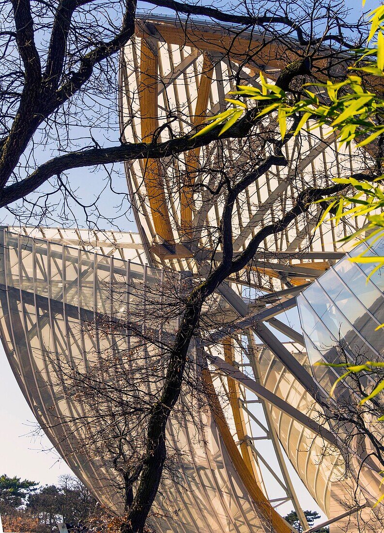 France, Paris,Louis Vuitton Foundation in the Bois de Boulogne (architect : Frank Gehry)