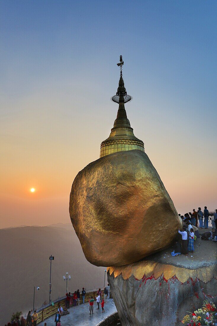 Myanmar,Mon Province, Kyaikto City, Kyaiktiyo Rock (Golden Rock)