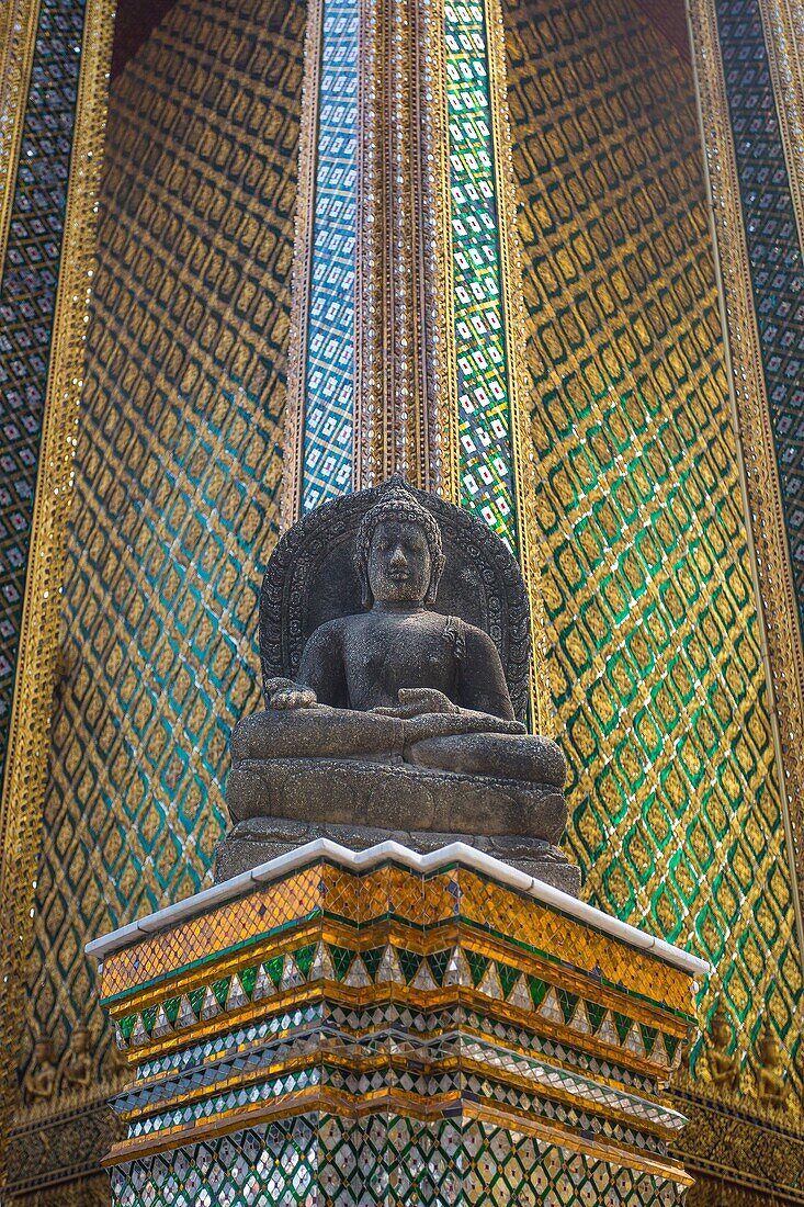 Thailand, Bangkok City, The Royal Palace, Wat Phra Kaew, detail