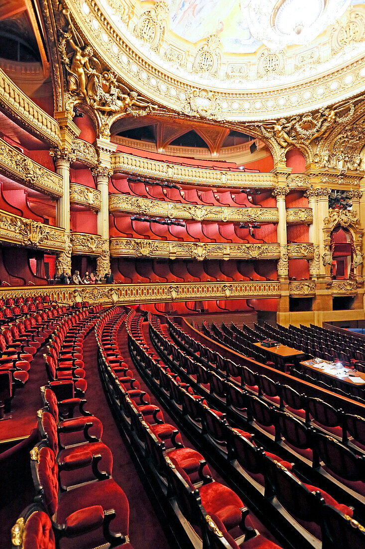 France,Paris, 9th district, Palais Garnier, Paris Opera, La Salle de Spectacle