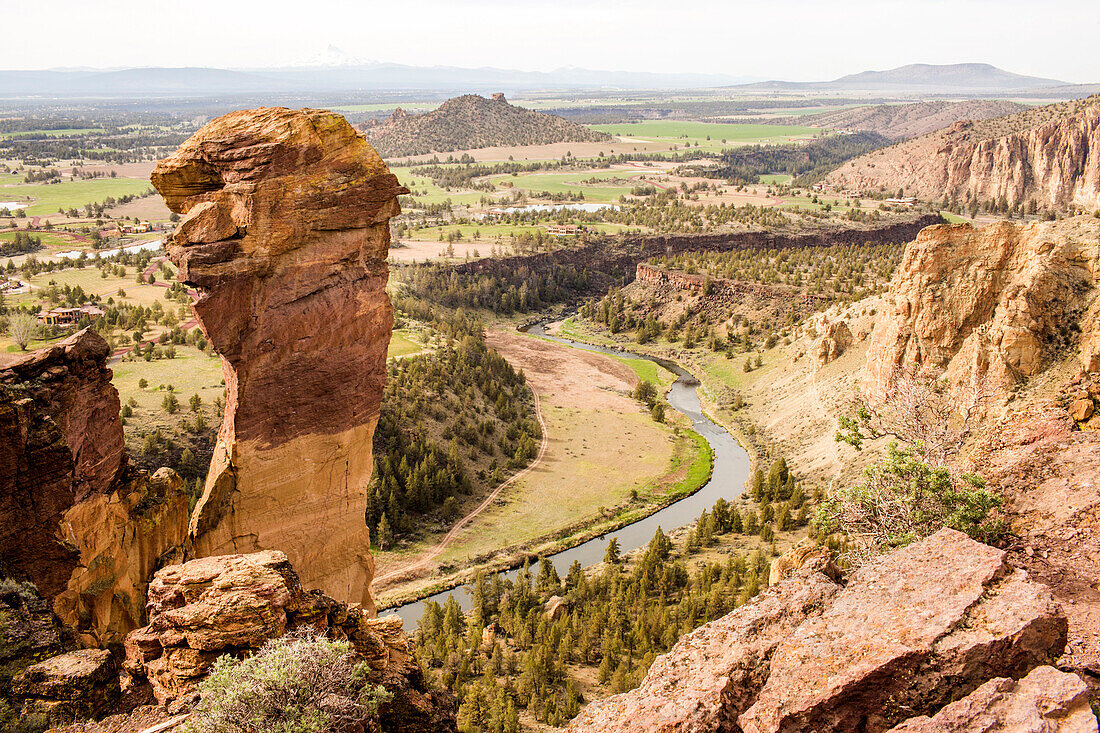 High angle view of Smith Rock State Park, Oregon, United States