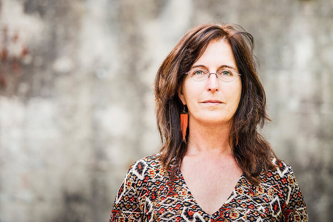 Close up of Caucasian woman with serious expression