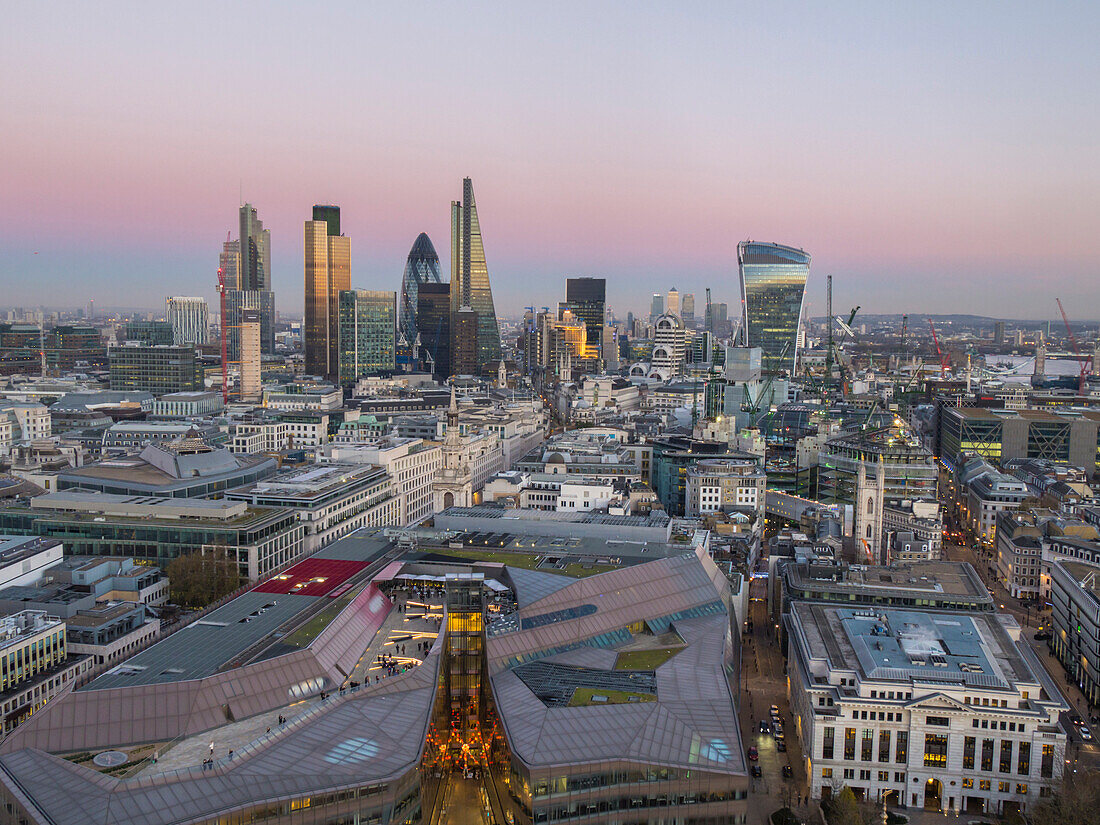 City skyline from St. Pauls, London, England, United Kingdom, Europe