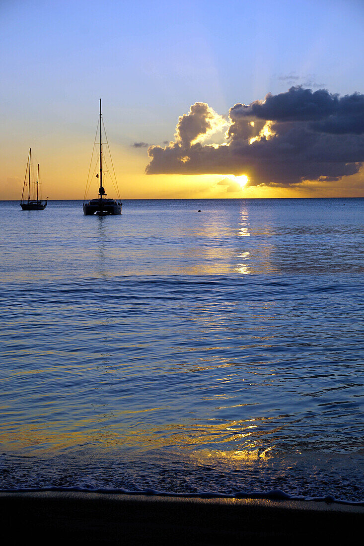 Sunset, St. Kitts and Nevis, Leeward Islands, West Indies, Caribbean, Central America