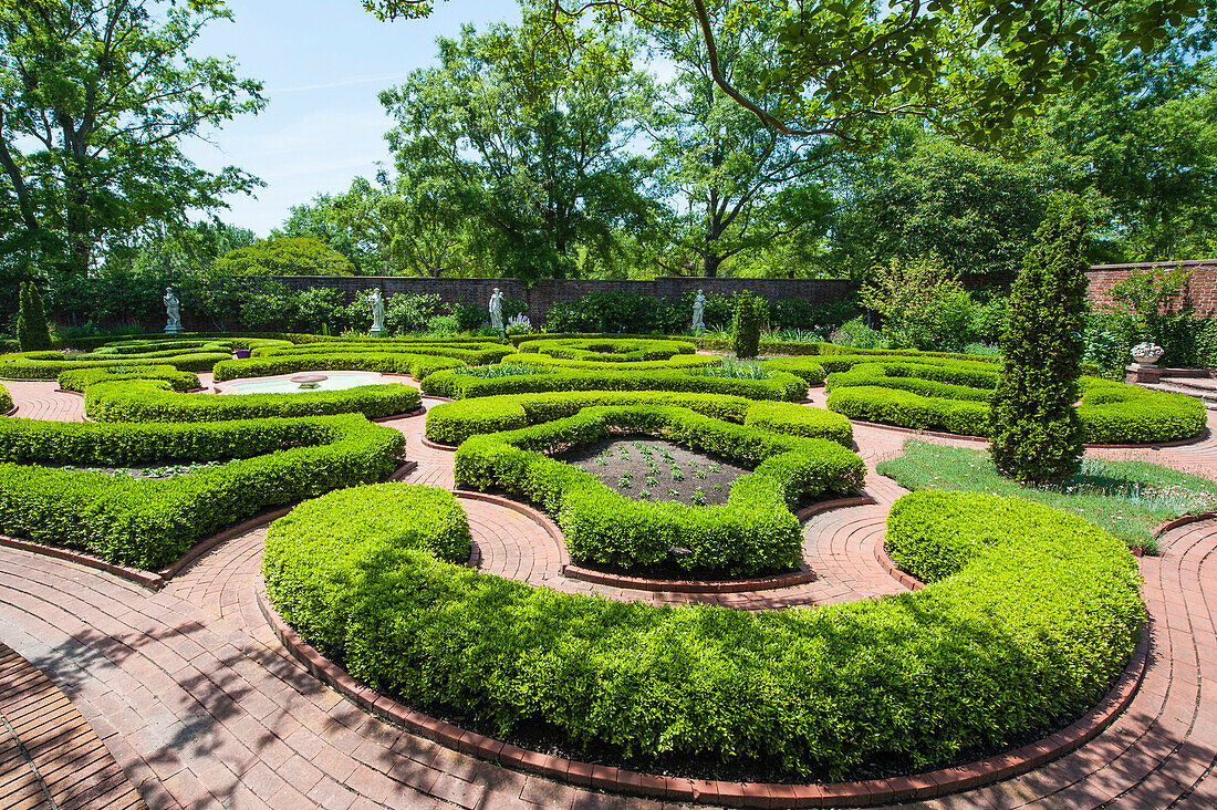 Gardens at the Tryon Palace, New Bern, North Carolina, United States of America, North America