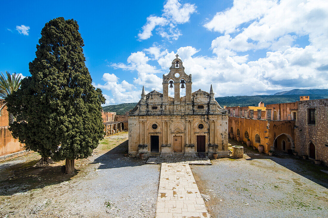 Historical Arkadi monastery, Crete, Greek Islands, Greece, Europe