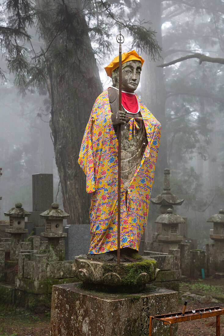 Buddhist cemetery of Oku-no-in, Koyasan (Koya-san), Kansai, Japan, Asia