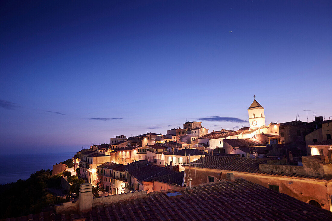 Capoliveri in the evening light, Elba, Tuscany, Italy