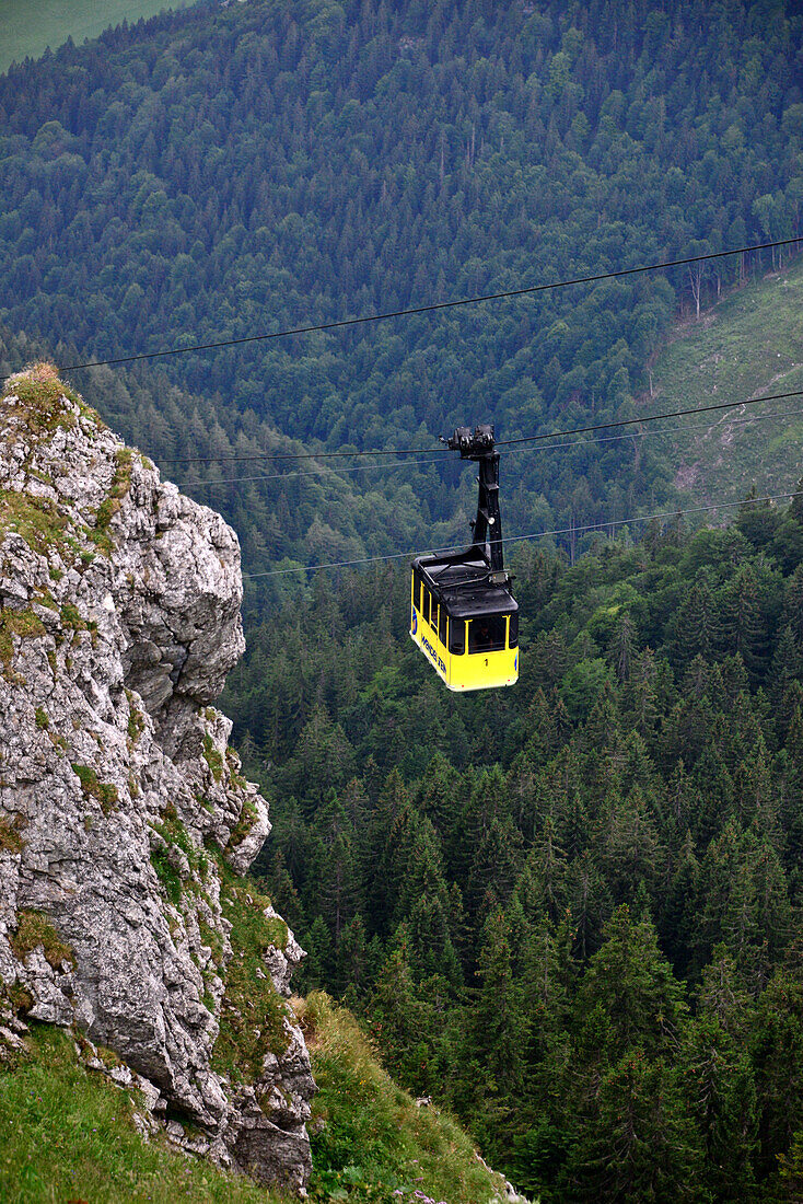 Cable car to the Wendelstein, Upper Bavaria, Bavaria, Germany
