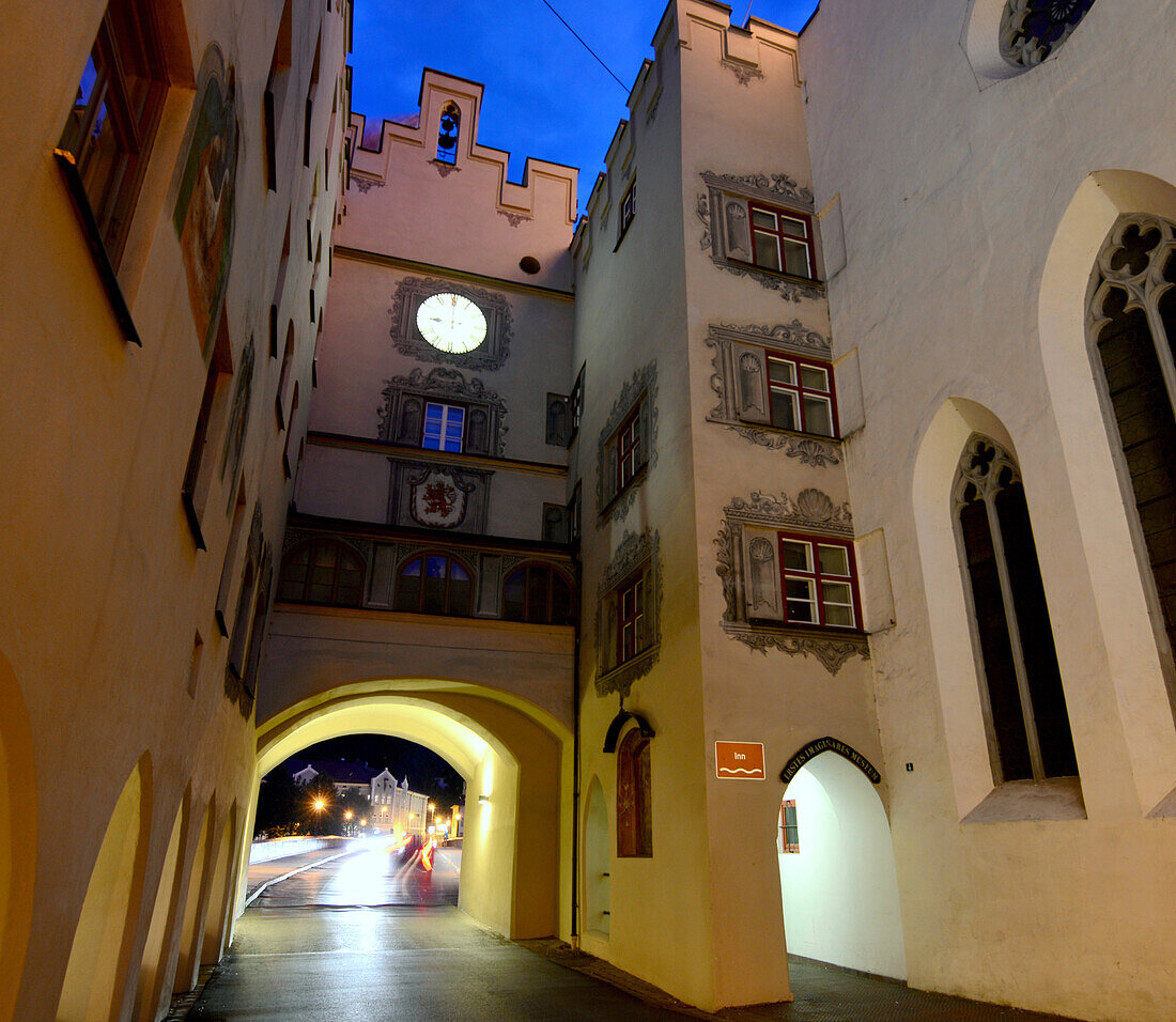 At the Bruck gate, Wasserburg at Inn river, Upper Bavaria, Bavaria, Germany