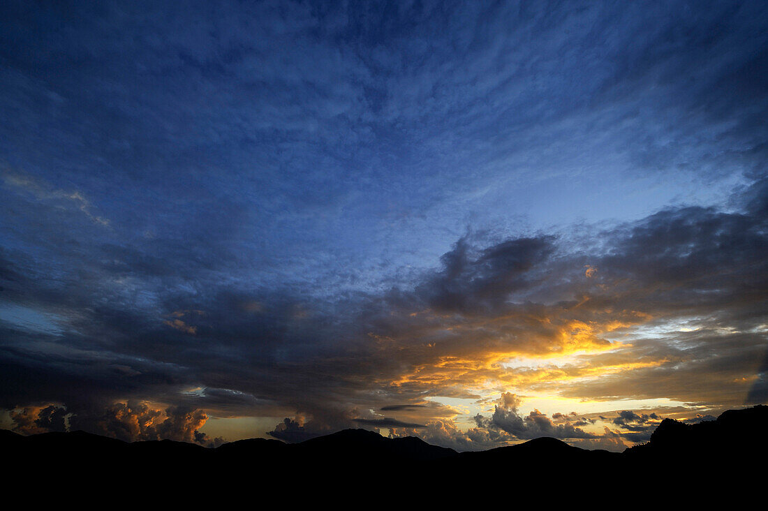 Sunset in the Annapurna Region, Nepal, Asia