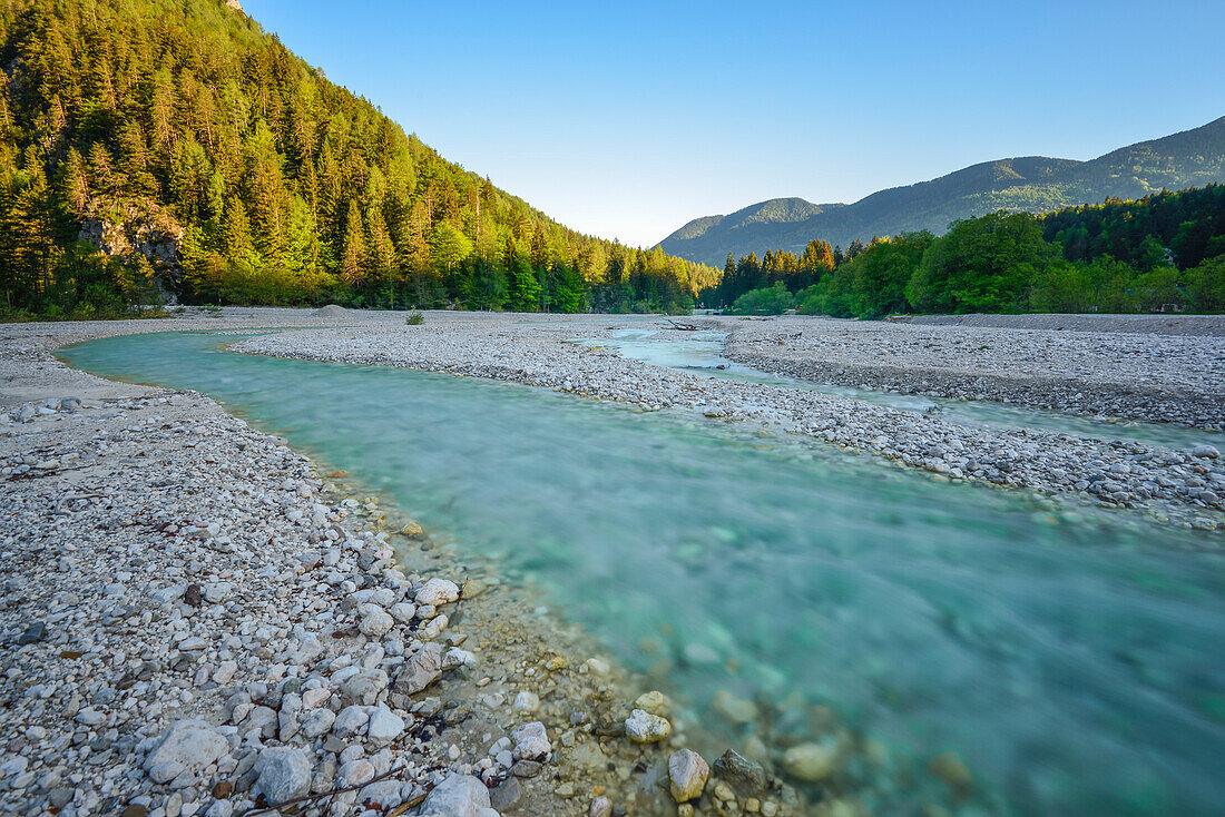 Turquoise river Velika Pisnica, Kranjska Gora, Gorenjska, Triglav National Park, Julian Alps, Slovenia, Europe