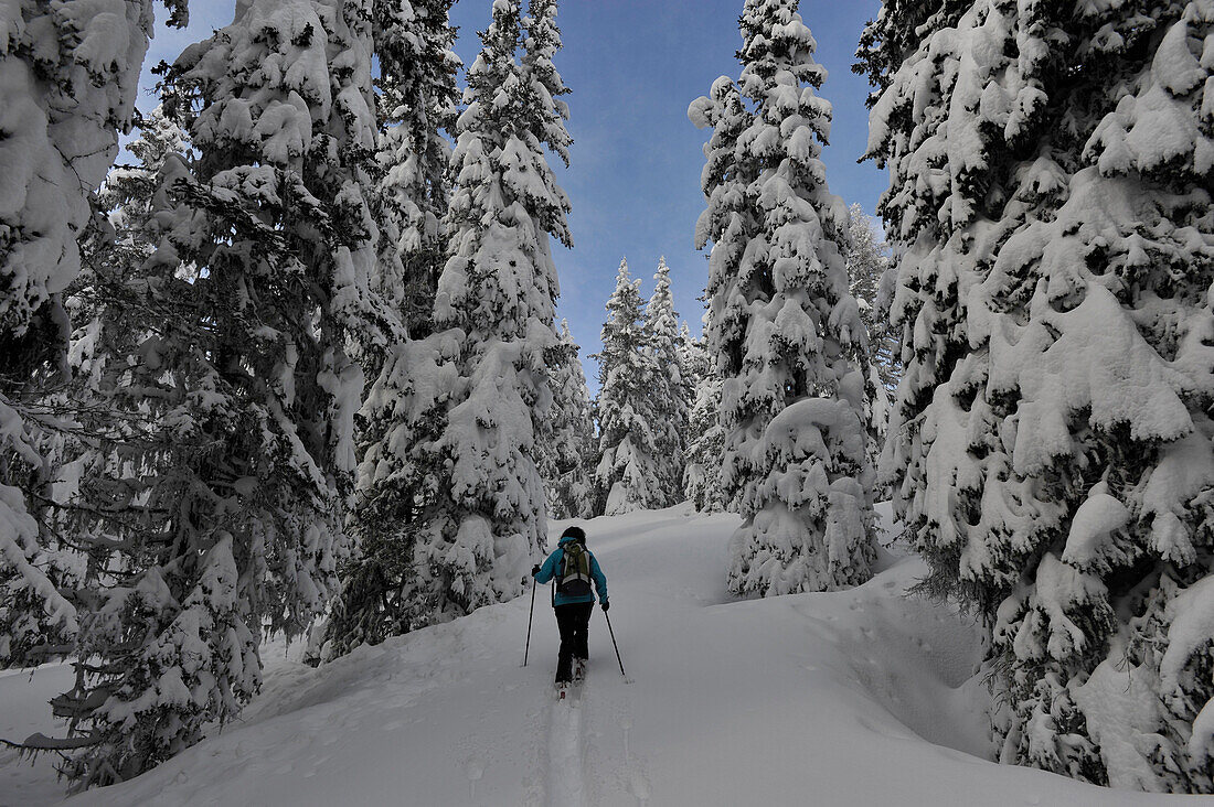 Ski tour in the Lesach Valley, East Tyrol, Austria