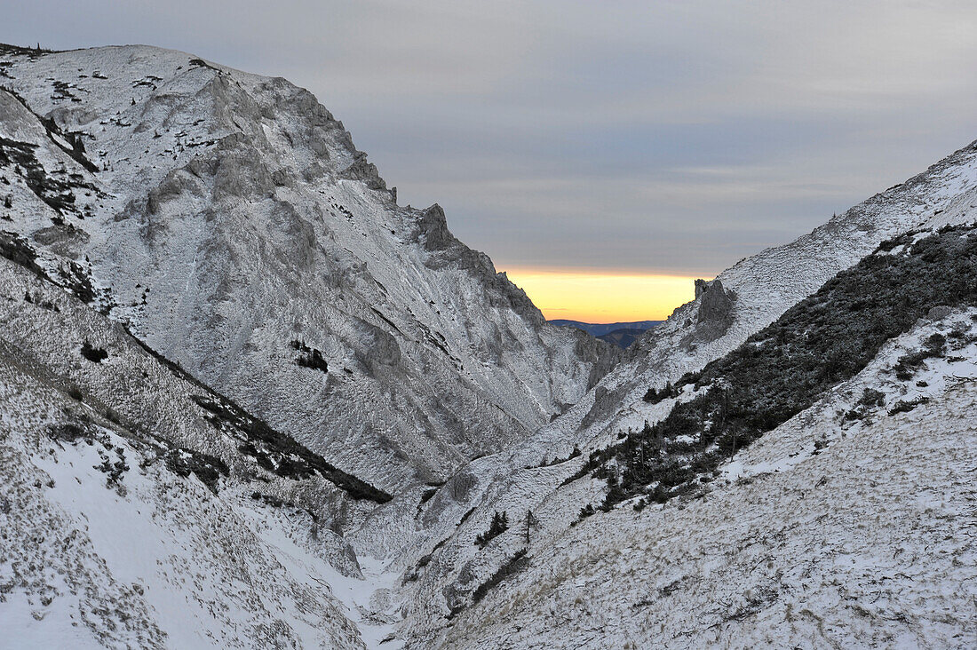 Abstieg von der Schneealpe, Steiermark, Österreich