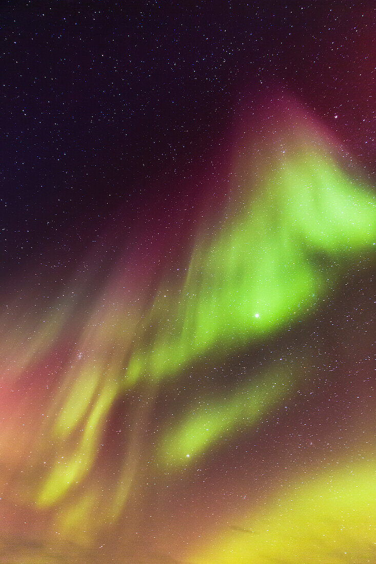 Northern Lights dance in clear skies above Barrow, Arctic Alaska, Alaska, United States of America