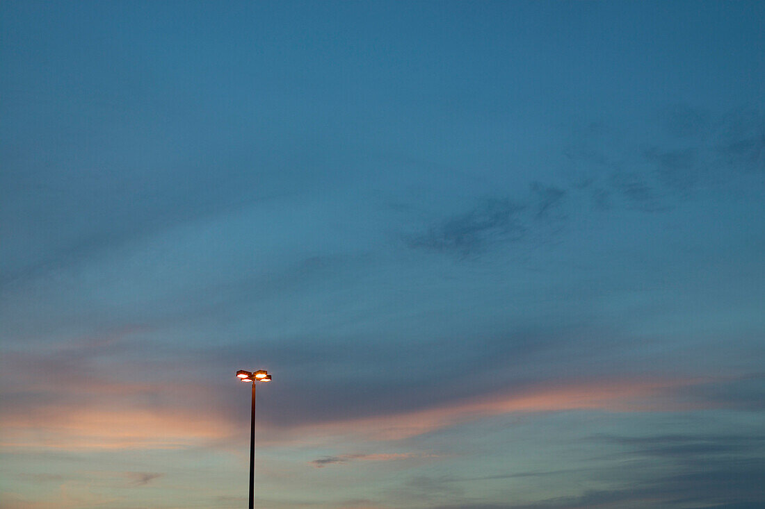 Lamp Post Against Sky At Dusk