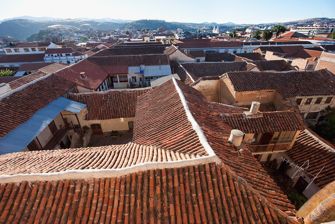 Panoramic View Of Sucre From The Roofs Of The San Felipe Neri Church And Convent, Chuquisaca Department, Bolivia