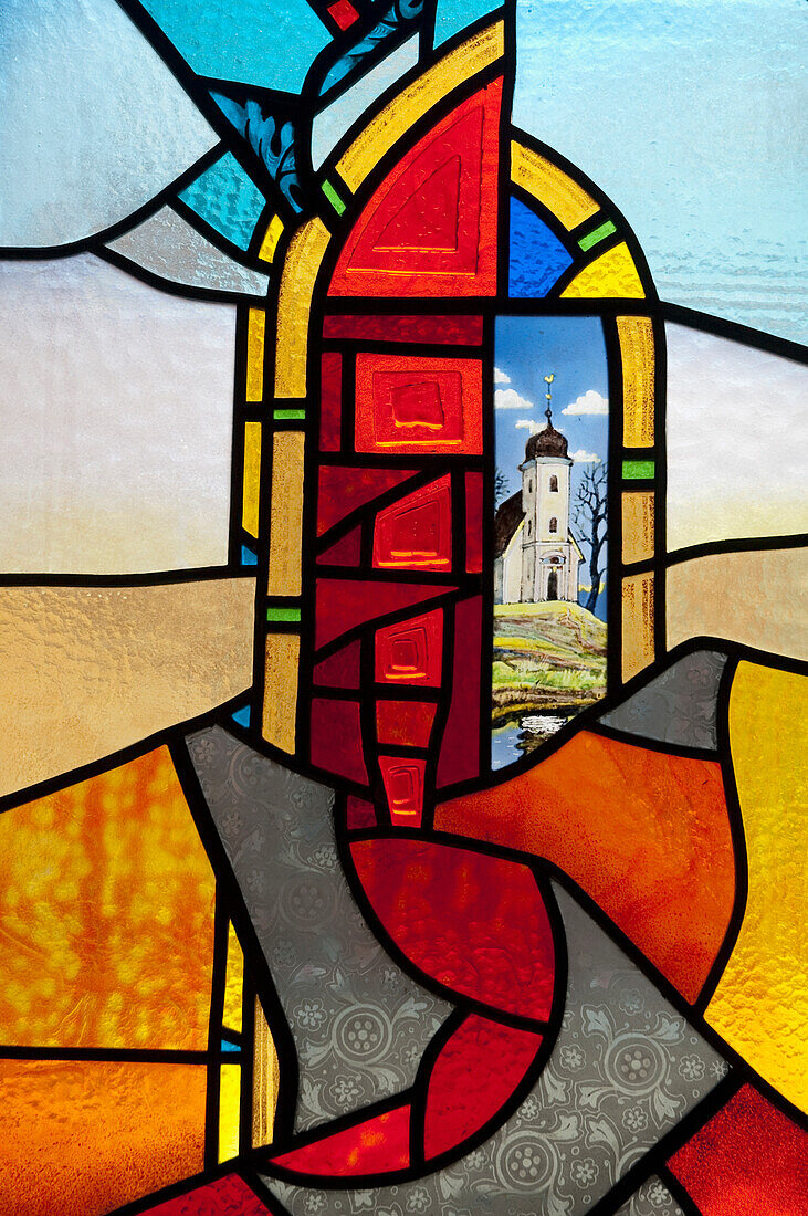 Stained Glass Art At The Cross Gallery, Riga, Latvia
