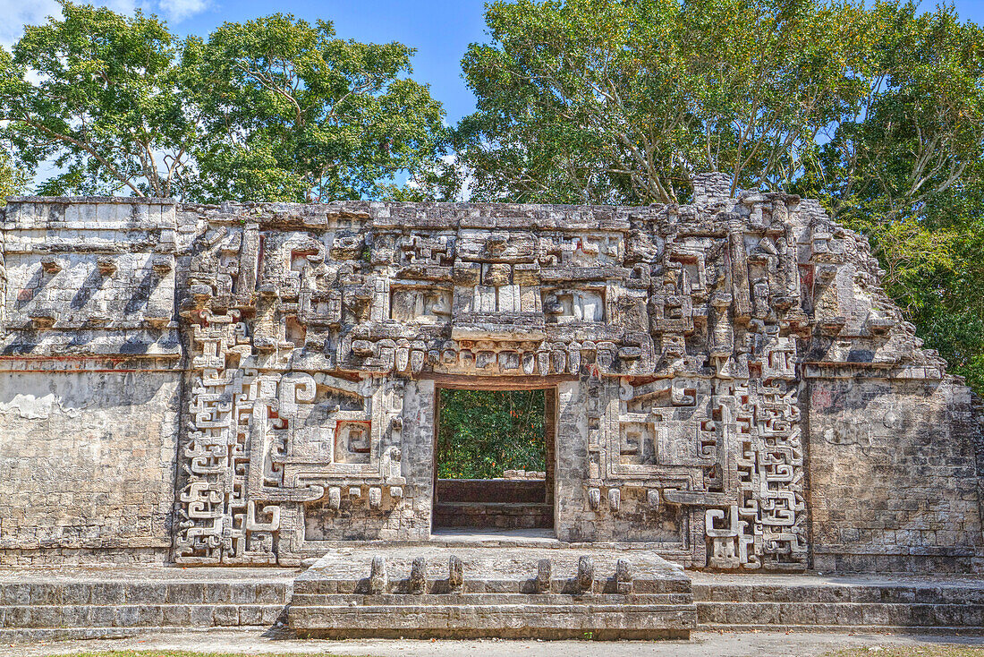 Monster Mouth Doorway, Structure II, Chicanna, Mayan archaeological site, Late Classic Period, Campeche, Mexico, North America