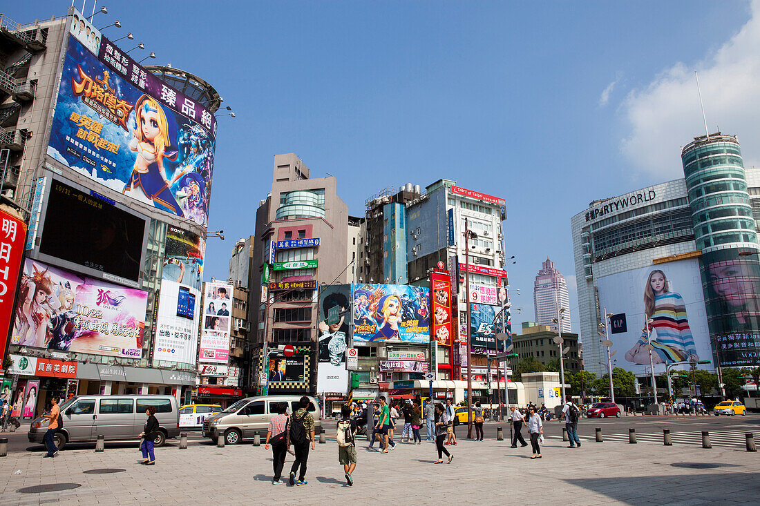 Ximending neighborhood and shopping district in the Wanhua Distr, Taipeh, Taiwan, Republic of China, Asia