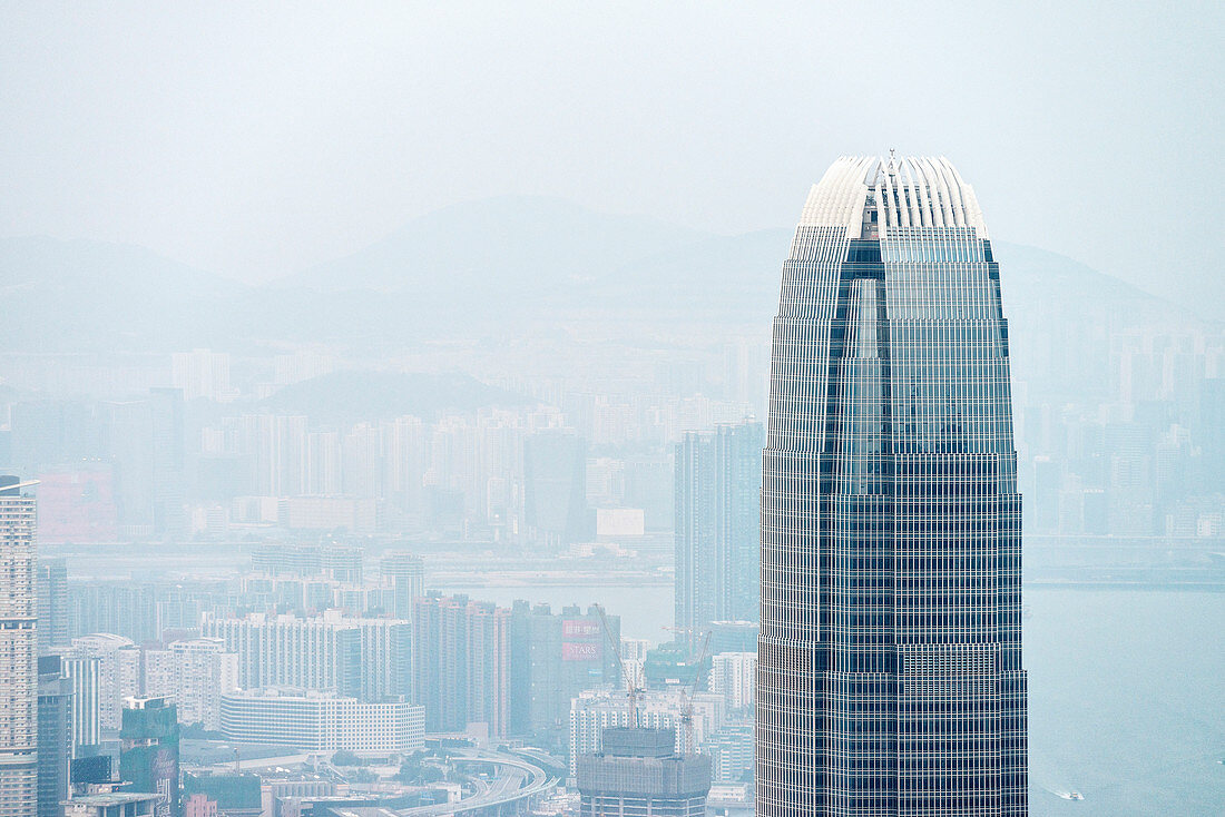 Spitze der Hongkonger Börse dem IFC two Wolkenkratzer, Hongkong Island, China, Asien