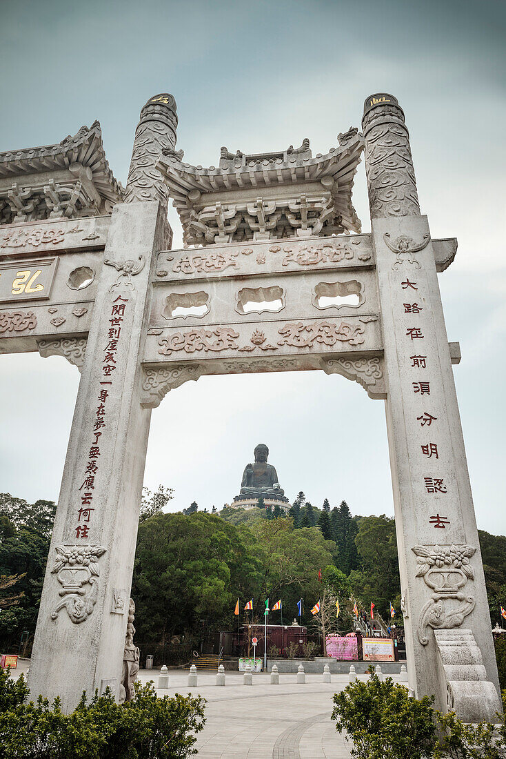 Tian Tan Buddha Statue beim Kloster Po Lin, Lantau Insel, Hongkong, China, Asien