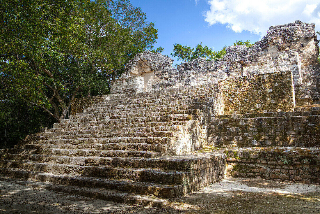 Structure 3, Early Classic Period, Calakmul Mayan Archaeological Site, UNESCO World Heritage Site, Campeche, Mexico, North America