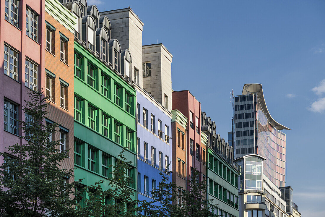 Quartier Schuetzenstrasse, postmodernist building by Aldo Rossi, corner of Charlottenstrasse and Zimmerstrasse, Berlin, Germany