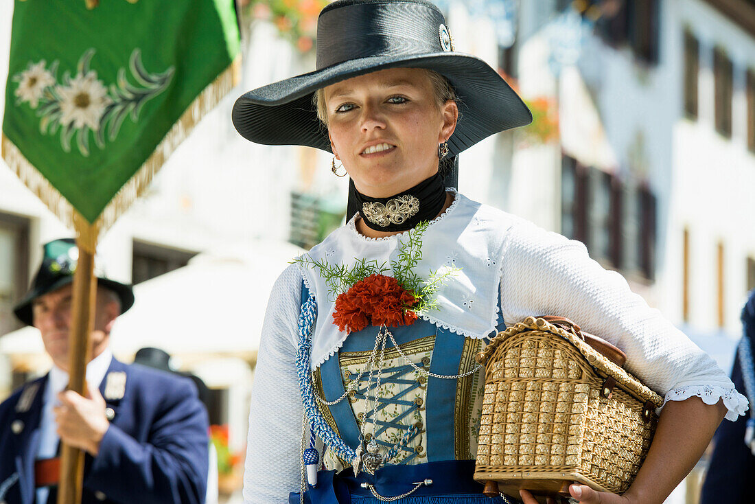 traditioneller Festumzug, Garmisch-Partenkirchen, Oberbayern, Bayern, Deutschland