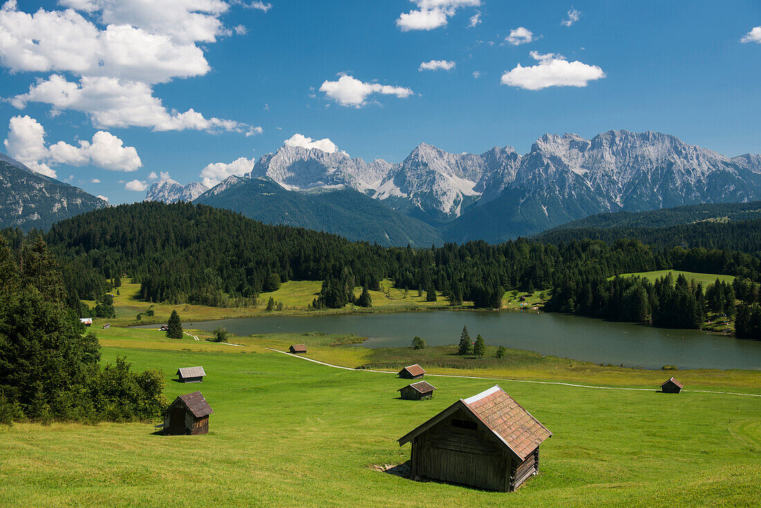 Geroldsee, Wagenbruechsee, Kruen, near Garmisch-Partenkirchen, Upper Bavaria, Bavaria, Germany